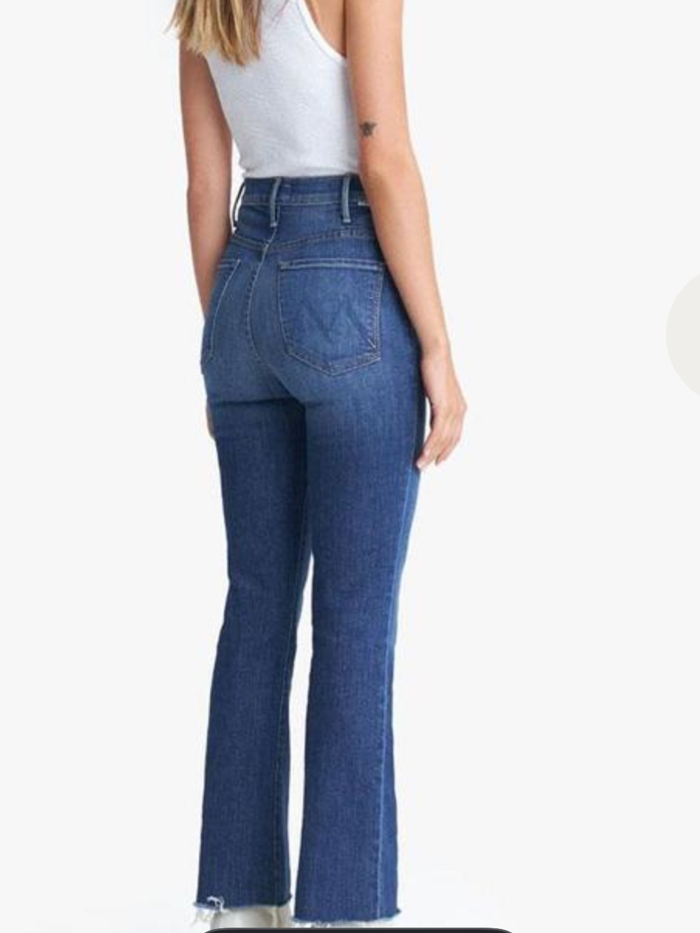 Mother Hustler ankle fray jeans right of passage wash size 32 - Picture 2 of 13